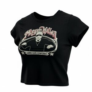 Morgan Wallen Black Cropped T-Shirt Small